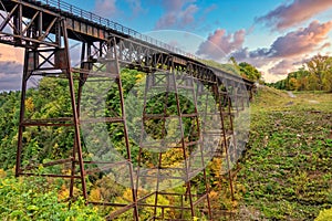 The Railroad Trestle At Letchworth State Park