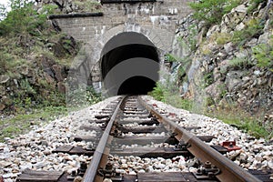 Railroad and tunnel