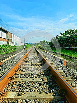 Railroads.  Location Singosari Malang Indonesia