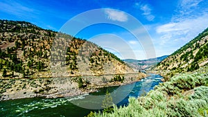 Railroads and the Trans Canada Highway follow the Thompson River photo