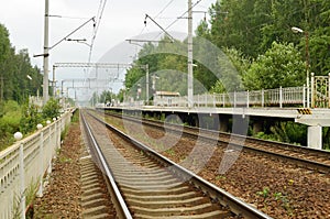 Rails of the railway.