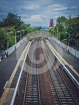 Railtracks to the Forth Rail Bridge