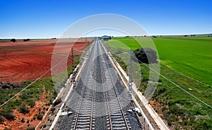 Railway in Albacete province Spain photo