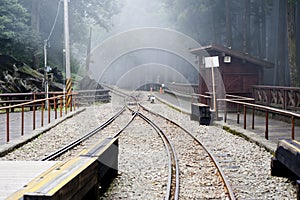 Railway on the Alishan mountain