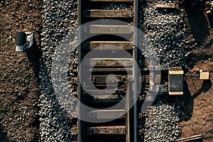 Railway arrows view from above