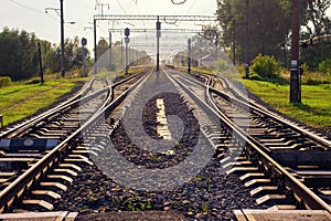 Railway is beautiful in summer