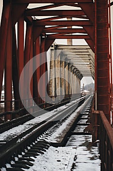 railway bridge across the river