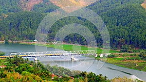 Railway bridge across the river