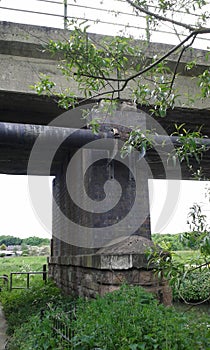Railway bridge in concrete