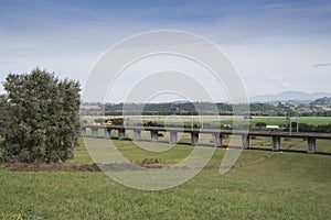 railway bridge in the countryside at Ponzano Romano