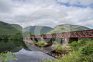 Railway Bridge crossing Loch Awe, Argyll and Bute, Scotland