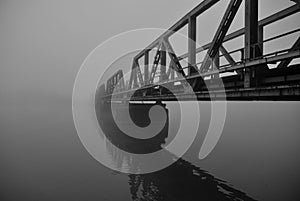 Railway Bridge in the Fog