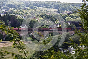 Railway bridge in the forested Witten