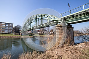 railway bridge in minden germany photo