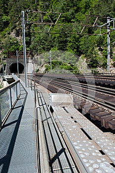 Railway bridge over canyon