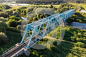 Railway bridge over the river