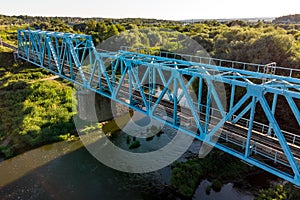 Railway bridge over the river