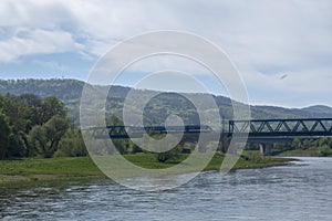 Railway bridge over the river Elbe