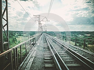 The railway bridge over the river