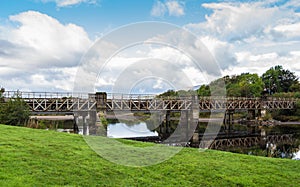 Railway bridge over river Lochy in Fort William, Scotland