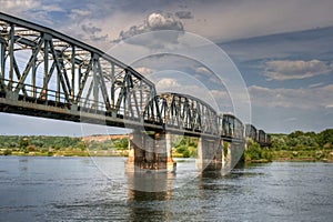 Railway bridge over the river olt, Romania