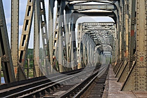 Railway bridge over the river olt, Romania
