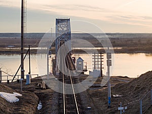 Railway bridge over the river