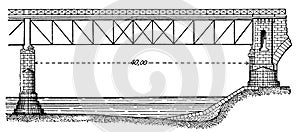 Railway bridge over the Weser, Germany.