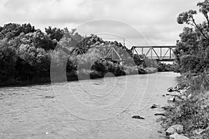 Railway bridge on the river