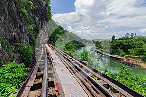 Railway Bridge tham krasae Kanchanaburi thailand.