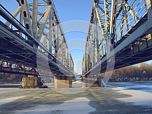 Railway bridges over the river Hoper photo