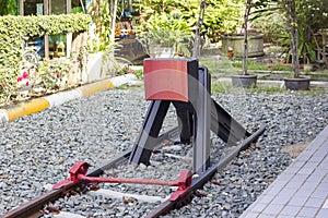Railway buffers for stop at train station, Chiang Mai, Thailand