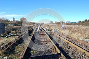 Railway at Cambois, south east Northumberland