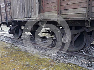 Railway carriage court vintage wooden Baltic repressions exile genocide