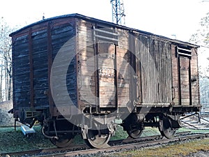 Railway carriage court vintage wooden Baltic repressions exile genocide