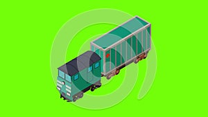 Railway carriage icon animation