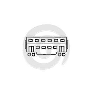 Railway carriage line icon, navigation