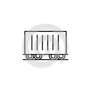 Railway carriage train icon. Element of train station icon