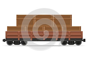 Railway carriage train vector illustration