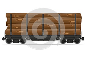 Railway carriage train vector illustration