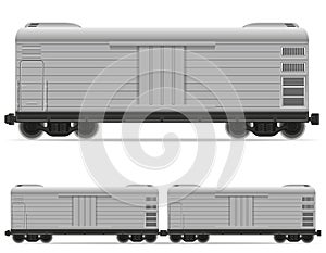 Railway carriage train vector illustration