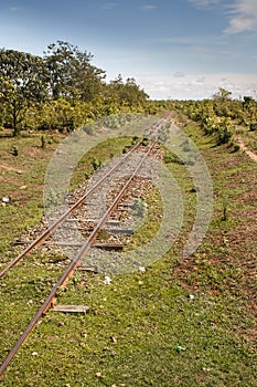 Railway in Chin State Area, Myanmar