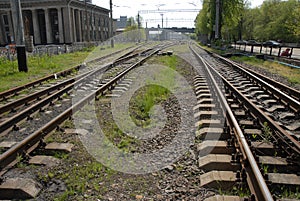 Railway in the city of Lugansk, LPR. photo