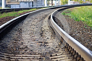 Railroad turns to the right