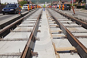 Railway construction site