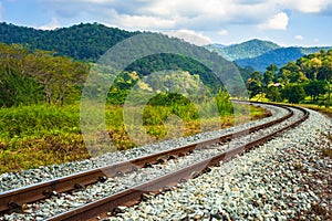 Railway in Countryside of Thailand