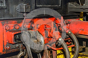 Railway coupling hook of an old steam locomotive