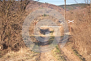 Railway crossing without a gate