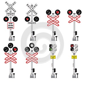 Railway crossing signals