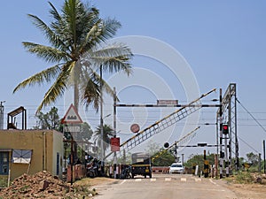 Railway crossing in South India